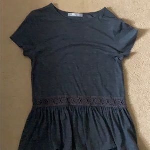 Lee Rider babydoll top with lace trim